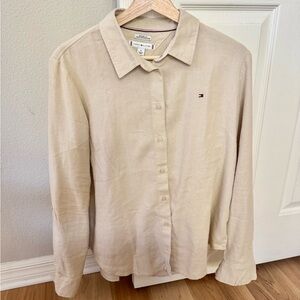 Tommy Hilfiger Cream Collared Shirt